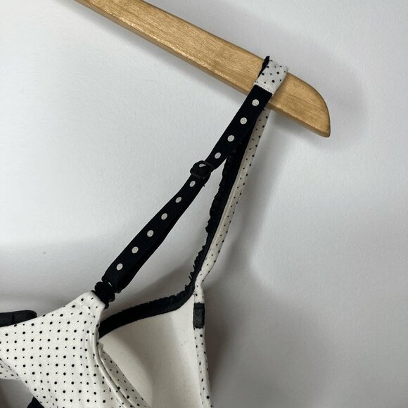 Body By Victorias Secret Size 34D Polka Dot Lined Demi Bra Underwire Convertible - Picture 6 of 12